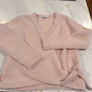 COS Pink faux Wrap Sweater. Size Small. Great condition. Worn Once.